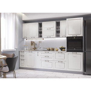 Модульный кухонный гарнитур «Гарда» 2600 (Белый)