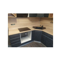 Модульная кухня Бруклин 3,0 м бетон черный