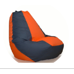 Кресло-Мешок "Груша" Real(120*80) съемный чехол (серо-оранжевый) НЕЙЛОН