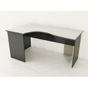 Набор мебели "Визит-5" Стол эргономичный 1600*900 (Антрацит-Серый) (лдсп антрацит-лдсп серый)