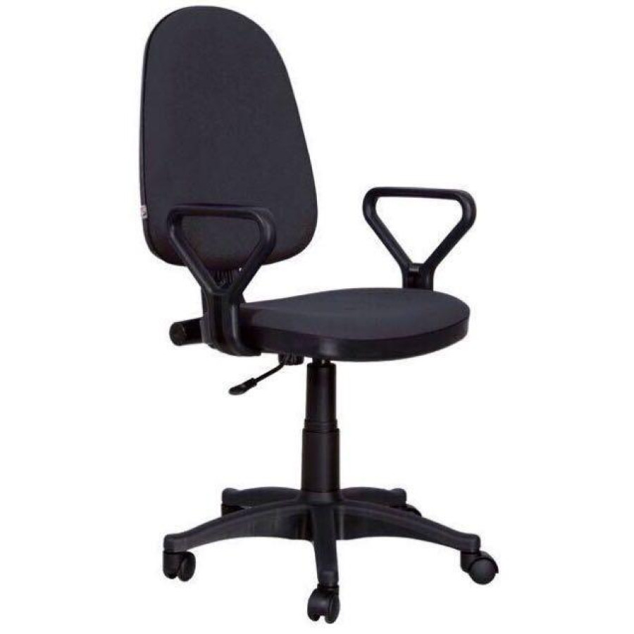 Кресло компьютерное  "Престиж Polo" материал Чёрный, пластик чёрный
