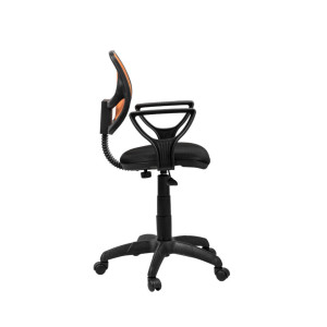Кресло компьютерное "Форум 2" сетка оранжевая, пластик чёрный
