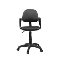 Кресло компьютерное "Форум 2" кожзам  чёрный, пластик чёрный