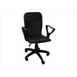 Кресло компьютерное «Элегия» М1, сетка чёрная, пластик чёрный