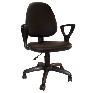 Кресло компьютерное  "Фаворит 1" материал Чёрный, пластик чёрный