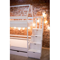 Кровать-домик с лестницей-комодом 160*80