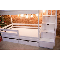 Кровать-домик с лестницей-комодом 180*90