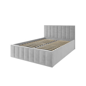 Мягкая кровать «Лана» 1,4 Серый Софт с подъемным механизмом