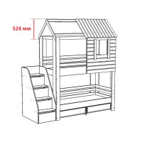Кровать-домик АМИ-3 левая (1800-800)