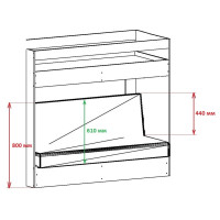 Кровать-диван БАВАРИЯ-1 SAVANA  Plus  Ash  1900-800 /2084*1740*833/