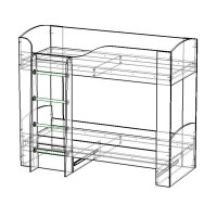 Кровать двухъярусная  ЛАВОРО-2 (1800-700)