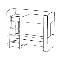 Кровать двухъярусная  ЛАВОРО-2 (1800-700)