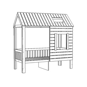Кровать-домик АМИ-1 с ящиками (1700-700)