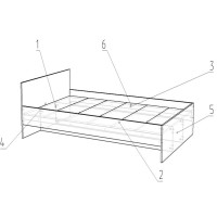 Кровать  ДАНИ-1 (2000-1600)