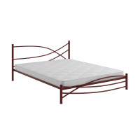 Кровать 1600 modern "Ларго"(Металл Коричневая шагрень)-MS/Мд