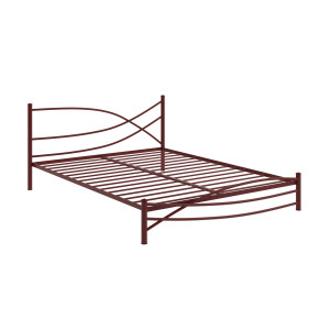 Кровать 1400 modern "Ларго"(Металл Коричневая шагрень)-MS/Мд