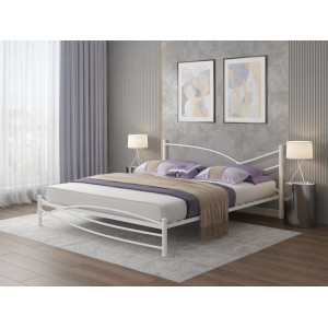 Кровать 1800 modern "Ларго"(Металл Белый глянец)-MS/Мд