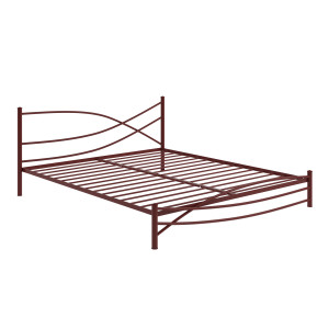 Кровать 1800 modern "Ларго"(Металл Коричневая шагрень)-MS/Мд