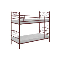 Кровать двухъярусная 800 double "Ларго"(Металл Коричневая шагрень)-MS/Тр3