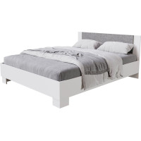 Кровать NOVA 1.6м.(1600 / Белый/Бетон)