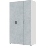 Шкаф 1,35 (штанги) Белый/бетон