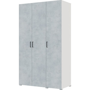 Шкаф 1,35 (штанги) Белый/бетон