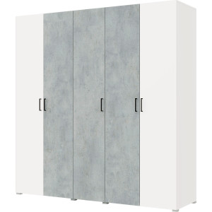 Шкаф 2,0 (полки) Белый/бетон
