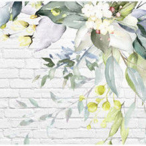 Стеновая панель КМ 159 - Цветы#Кирпичи#Абстракция