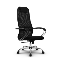 Кресло компьютерное "BK-8" сетка черная, крестовина хром (SU-BK131-8)