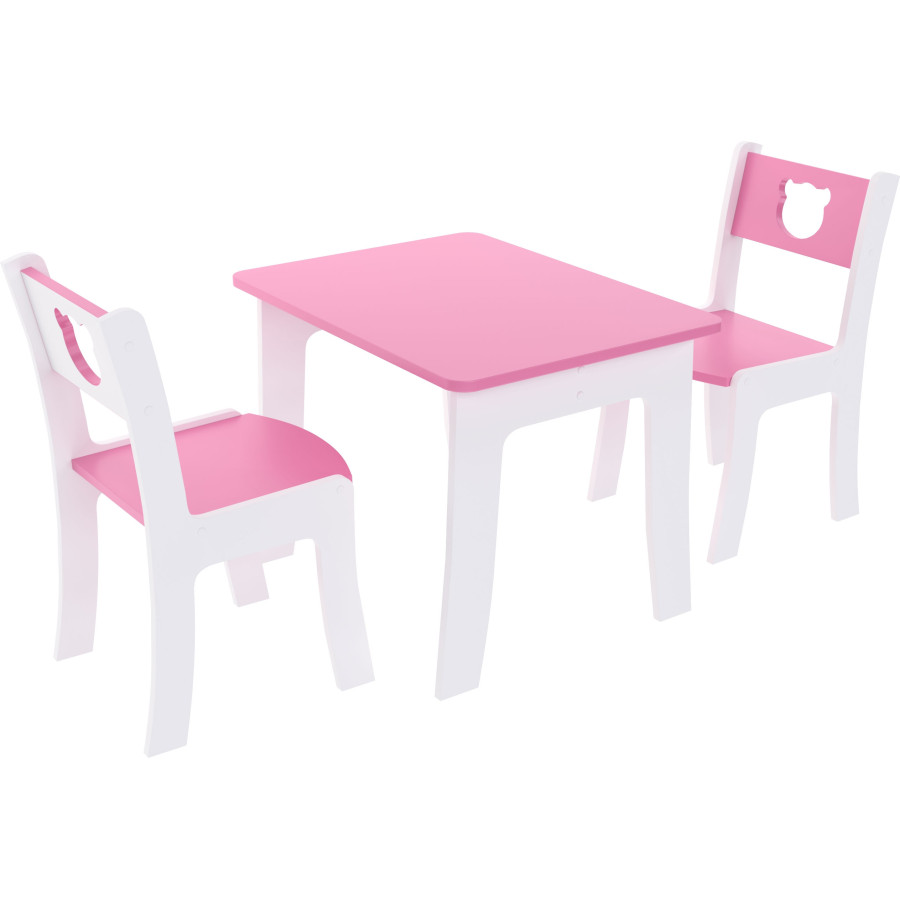 Мебель бытовая детская Стол исполнения 1; тип IV; ростовой номер 2/1200 (Розовая шагрень / Милк матовый)