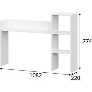 Модульная система "Анри" Надстройка на письменный стол Белый Текстурный