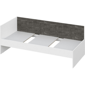 Модульная система "Анри" Кровать-диван (0,9х2,0) Белый Текстурный/Железный камень