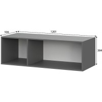 Шкаф "ШК 5" (1200 Антресоль) Графит серый