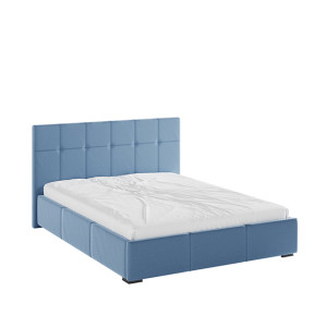 Кровать Рио (1,6) Светло-голубой квадрат